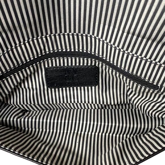 NY & Company black & white bangle purse clutch wristlet with stripes polka dots - Picture 6 of 10